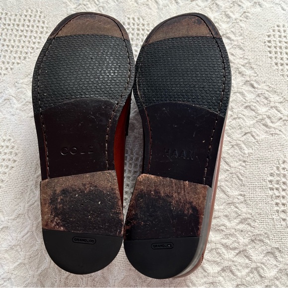Cole Haan Men’s Hand Sewn Brown Leather Loafers Size 11 Grand+ Pinch Tassel main image 4